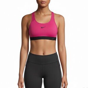 Nike Womens Pink Sports Bra Dri-Fit Racerback Compression Lightweight Sz XL - Ne